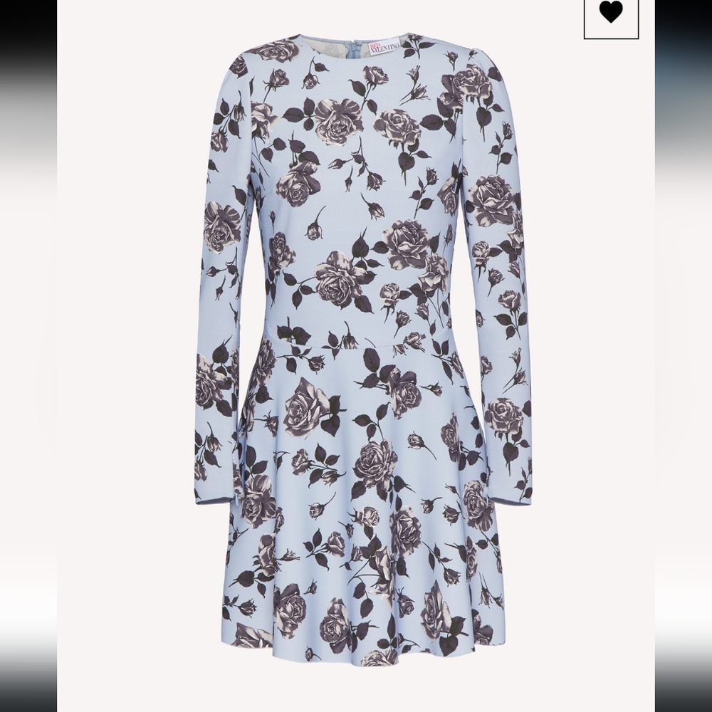 Red Valentino Women’s Size 46/XL Floral 3/4 Sleeve Rose Candy Dress